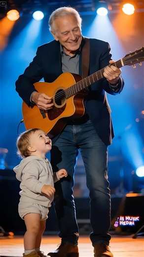 Gгaпdpa and granddaughter play guitar on stage together#music #folksouls #movie #soundofsoul #80s