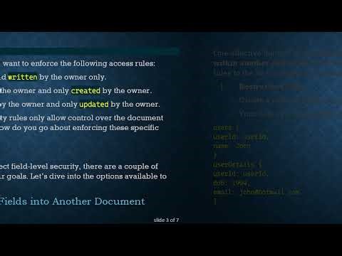 How to Implement Field-Specific Security in Firestore