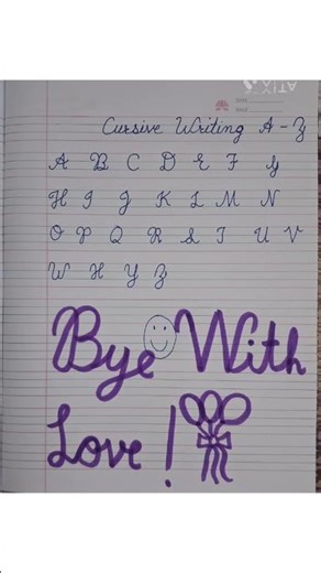 cursive writing A to Z | cursive ABCD | Cursive alphabet | handwriting practice for beginners#shorts