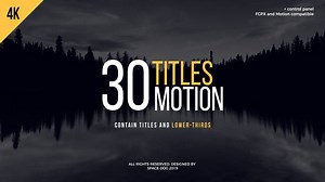 Download 30 Motion Titles | FCPX or Motion - FREE Videohive - aedownload.com