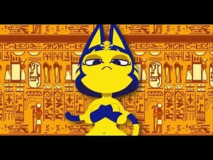 full animation of the cat from animal crossing