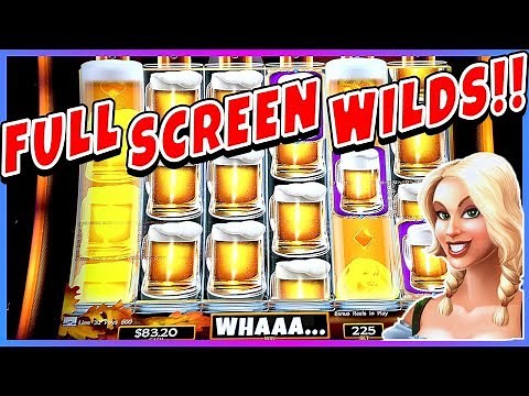 ★RARE 🍺 FULL SCREEN WILDS 🍺 BIG WIN | Heidis Bier Haus Slot Machine Bonus
