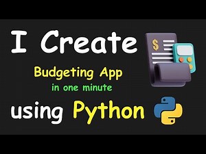 I CREATE BUDGETING APP IN 1 MIN USING PYTHON & LEARN PYTHON BY BUILDING SIMPLE PROJECTS