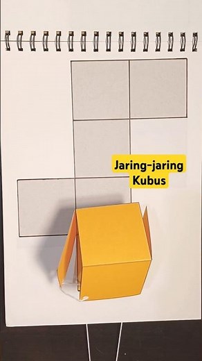 Tarik jaring jaring kubus | Pull up nets of cube #kubus #jaringkubus #shorts #cube