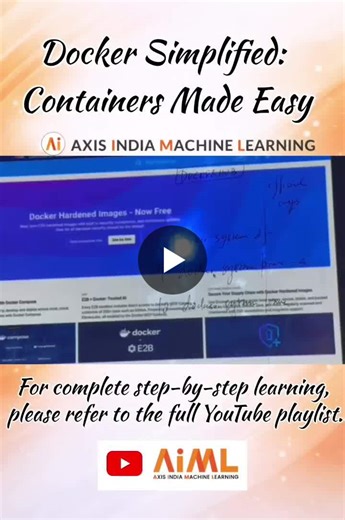 #docker #devops #containerization #cloudcomputing #machinelearning #datascience #ai #axisindiamachinelearning #techlearning #dockerlearning #dockermastery #machinelearning #logisticregression… | Axis India Machine Learning