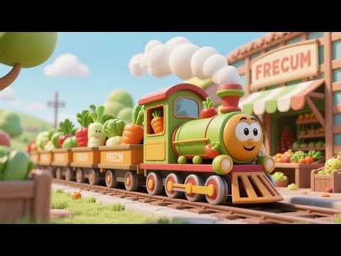 The Vegetable Train to the Fresh Market | Kids Song & Learning Colors & Veggies 🚂🥕🎵