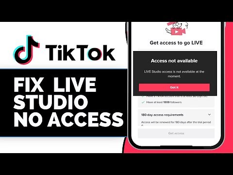 How to Fix TikTok Live Studio No Access (2025)