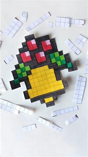 Handmade pixel bell to ring in the festive mood ✨ #pixel #pixelchristmas #christmasbell #papercraft