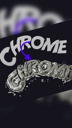 Chrome text 3d - maker tutorial online editor