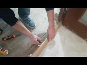 Montaj profil de trecere cu diferenta de nivel si șurub mascat