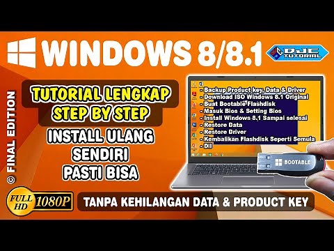 Cara Install Windows 8.1 Lengkap 2025 [ Backup Data, Download ISO, Buat Bootable, Install, dll ]