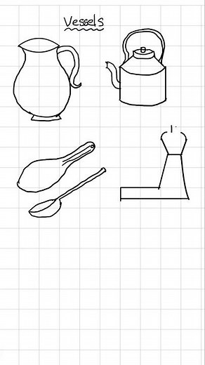 Simple line drawing for beginners vessels