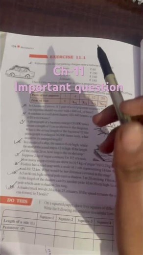 Class 8 maths ch 11 important question