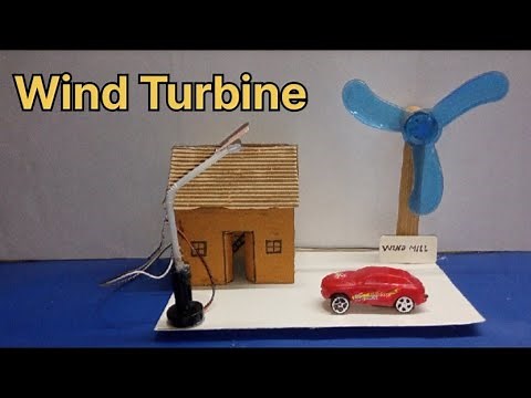 How to Build a Mini Wind Turbine at Home//windmill working model science project