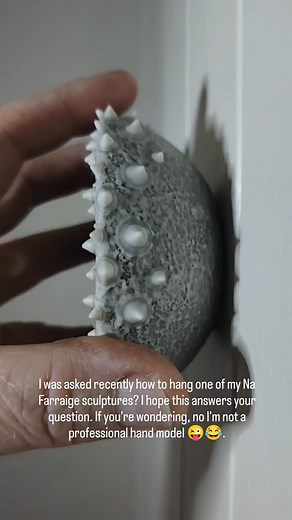 I was asked recently how to hang one of my Na Farraige sculptures? I hope this answers your question. If you're wondering, no I'm not a professional hand model 😜😂. | Darren Francis Cassidy