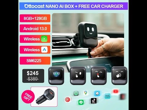 【MUST-HAVE】Ottocast Nano AI Box = Wireless CarPlay + Android Auto + Android 13 (YouTube in Car!)