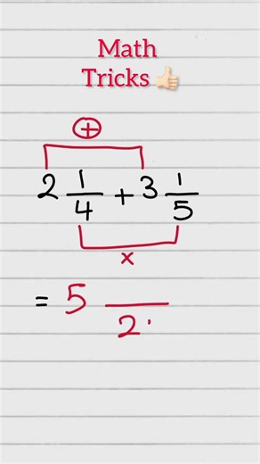 The fastest way to add mixed numbers! 🤯