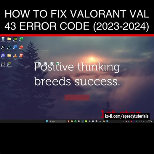 Speedy Tutorials on Instagram: "How To Fix Valorant VAL 43 Error Code (2023-2024) 💻 Donate, browse my shop, or if you need help get a custom tutorial → Link in my bio! https://linktr.ee/speedytutorials #computer #windows11 #windows11 #tech #windows10 #laptop #computertips #laptoptips #technology #pctipsandtricks #shorts #reelindia #reels #pctips #india"