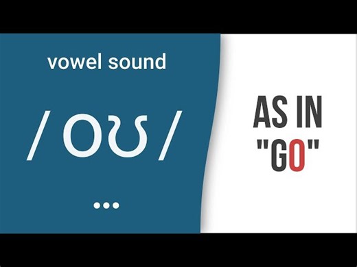 Phonics - Pronunciation Of oʊ As In 'Go' - Part 1