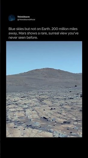 🌌 Mars Like You’ve Never Seen Before – Unreal Blue Sky View Captured by NASA Rover 🚀 #shorts #space