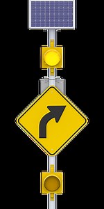 24-Hour Solar Flashing Beacon | Stop & Warning Signs - R247-G | Carmanah