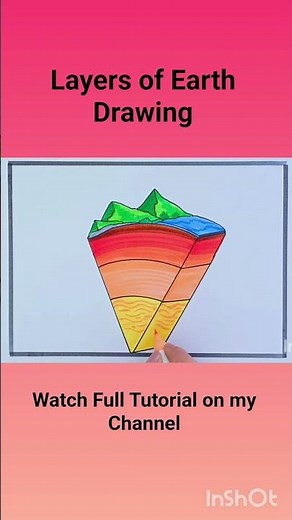 Layers of Earth Drawing | Earth layers Diagram | How to Draw Layers of Earth Drawing /Diagram easily