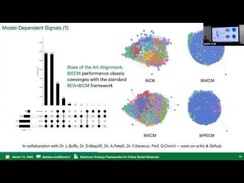 Daniele Cirulli on "Maximum Entropy Frameworks for Online Social Networks"