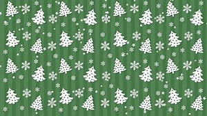 Christmas background pattern with Christmas trees and snowflakes