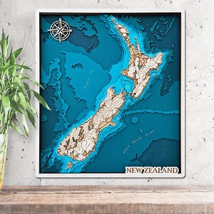 New Zealand 3D Wood Map NZ Travel Gift - Etsy New Zealand