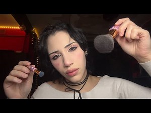 ASMR Goth Tries Pink Makeup!