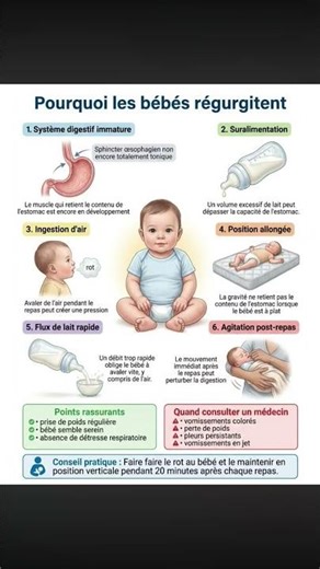POURQUOI LES BÉBÉS REGURGITENT