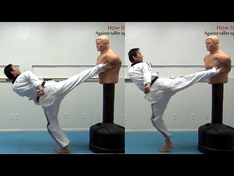 How to Fight Someone Bigger and Taller Than You | Taekwondo Tutorial | TaekwonWoo