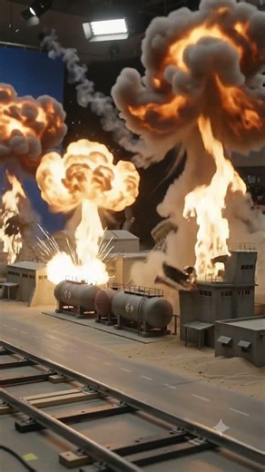 How Hollywood Films an Alien UFO Crash Using Miniature Practical Effects#Hollywood #BehindTheScenes