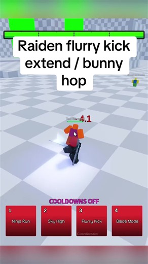 Raiden 120-0 Combo & Secret Bunny Hop Technique (Roblox ABA)
