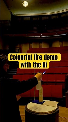 Why can fire be different colours? Flame demo with The Royal Institution #shorts #spectroscopy