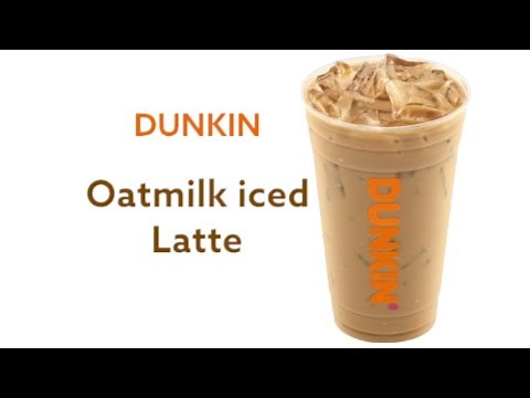Dunkin Oatmilk iced Latte !! Dunkin Caramel Latte with Oatmilk _ How To Make Dunkin Iced Latte