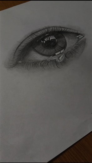 sad mood , crying eye's drawing #animation #art #artandcraft #artwork #painting #artist #drawing