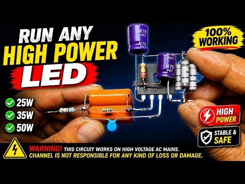 Run Any High Power LED Safely |DIY 25w/35/50w LED Driver @Shaktitechshakti 