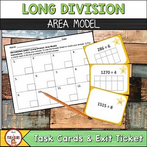 Long Division Area Model Task Cards