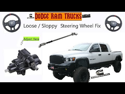 Dodge Ram Steering Gear Box Adjustment | Loose Play In Wheel FIXED !!!!