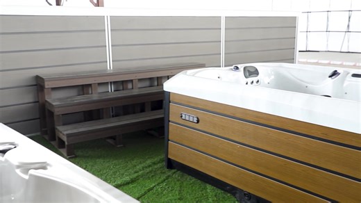 Sunrans Spa Bathtub 3 Person Compact Outdoor Hot Tub Space Saving Design for Small Patios