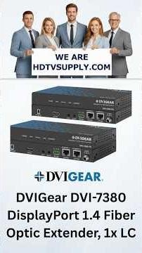 DVIGear DVI-7380 DisplayPort 1.4 Fiber Optic Extender, 1x LC