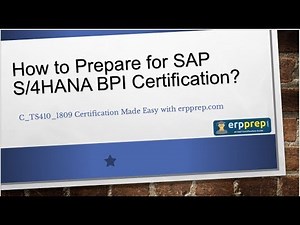 Best Preparation Tips for SAP Business Process Integration C TS410 1809 Certification Exam.
