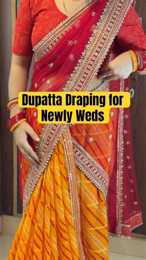 Butterfly Dupatta Draping Mastery | How to Style Saree with Dupatta #draping #ytshorts #explore