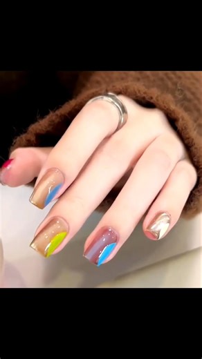 Simple & pretty semi-circle nail design tutorial #cateyenails #美甲视频 #nailart