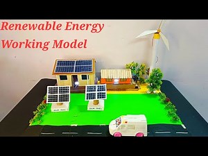 Solar energy and Wind energy working model | Renewable Green Energy model | Eco friendly project
