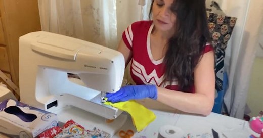 Mask entrepreneur inspired by Wonder Woman thanks her superhero via Zoom