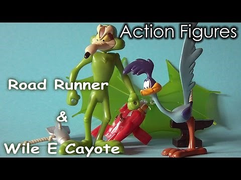Looney Tunes Road Runner & Wile E Cayote Action Figures
