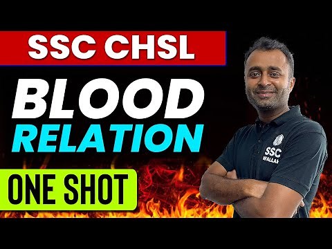 Blood Relation in One Shot | Complete Revision | Zero To Hero | FOR SSC CHSL