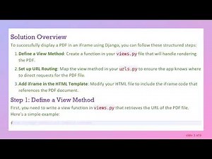How to Display a PDF in an iFrame using Django